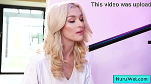 i watch busty skinny blonde masseuse emma rosie pour nuru gel on her naked body rubbing on ryan mclane