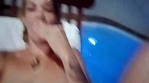 I got so excited after video call with Paty Bumbum that I had to masturbate in the pool