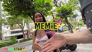 ladyboystar memie first date with girly beauty fucking each other