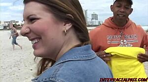 rose switches from sun tanning to missionary pounding by two big black cocks