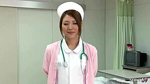 japanese teen nurse uses hitachi vibrator for intense orgasm at hospital?