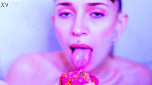 Bare Toes From Juicy Latina Redhead Goddess Crush Fruit In Close Up Wet Femdom Fetish