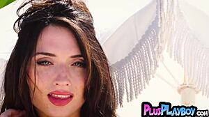 Big Tits Cutie Brooke Tilli Strips Curvy Body In Hot Posing