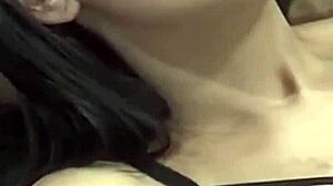 young brazilian girl kissing her athletic boyfriend in homemade video