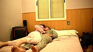 i notice my brothers friend so we do a 69 and have sex in my room