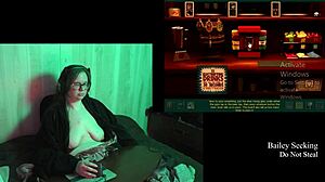 Naked Brunette with Big Tits in Haunting Castle Malloy Game Playthrough Part 2