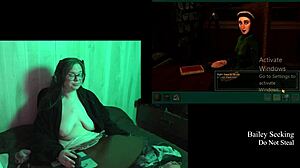 Naked Brunette with Big Tits in Haunting Castle Malloy Game Playthrough Part 2