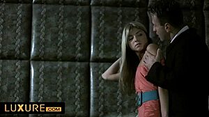 Nocturnal desire unfolds with blonde babe in blowjob and cowgirl ride