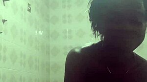 crazy bitch plays with dildos in shower but craves monster cocks for anal assfucking