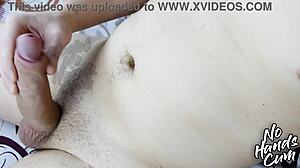 Close-Up Pov Of Big Unshaven Horny Cock Cumming Hands-Free In Mature Cumshot