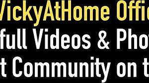 Vicky Vette in lace on bed squeezes big tits and rubs wet pussy