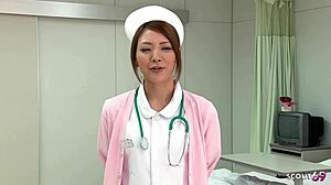japanese teen nurse uses hitachi vibrator for intense orgasm at hospital?