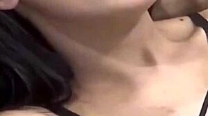 young brazilian girl kissing her athletic boyfriend in homemade video