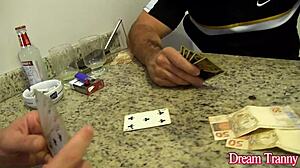 Super hot tgirl Carol Penelope gets ass and mouth filled with cum in bareback threesome