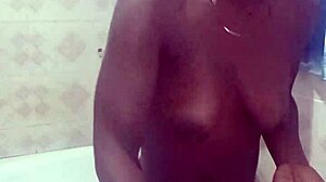 crazy bitch plays with dildos in shower but craves monster cocks for anal assfucking