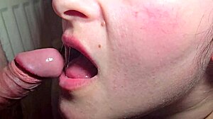 hey, that close up blowjob with every drop on her tongue really sparks something wild in her, you know?