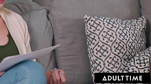 Milf Lexi Luna offers free use pussy in study session for stepson with deepthroat and doggystyle ffm threesome