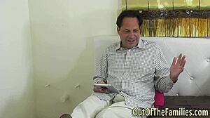 Hey, check out this ebony stepteen 18+ getting facialized after a wild blowjob session