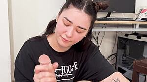 Gamer Girl Licks And Rides Stepbro With Natural Tits Leading To Facial Cumshot