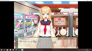 Teen rides cowgirl in anime hentai dating game with big tits foxgirl Konko.