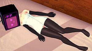 TV woman craves big cock play while wet in towel hentai version.