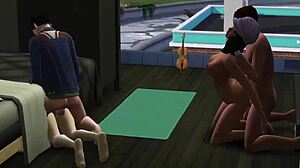 Step brother step sister orgy group fucking