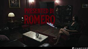 Ebony vampire mistress Lia Lin mesmerizes Latina slave for hardcore domination in Halloween costume play