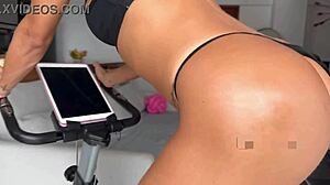 Pedaling hard while shoving that toy inside!