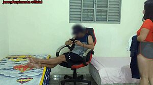 Beautiful Big Boobs Milf Jayden Jaymes Contrasts Shaved Pussy with Hard Fuck