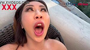 Asian Star Nicole Doshi Takes Huge Black Cock in Steamy Outdoor Shower Scene