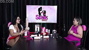 brazilian beauty in sheer lingerie teases with toys for erection enhancement and satisfaction