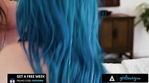 pretty adria rae gets drilled with strap-on by stacked redhead jewelz blu in lesbian scene