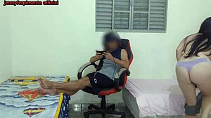 Beautiful Big Boobs Milf Jayden Jaymes Contrasts Shaved Pussy with Hard Fuck