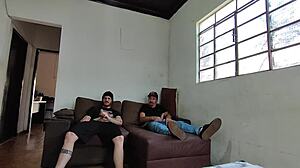 Hey Carlos Urach and Carmona, let's jerk those big cocks together in bareback fetish fun!