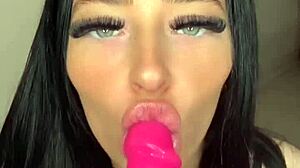 Oh man, this british slut is playing with herself on webcam