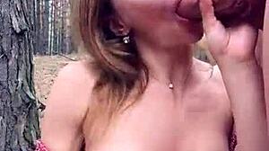 Why settle for a picnic when petite angel Mia Bandini takes hardcore anal creampie outdoors?