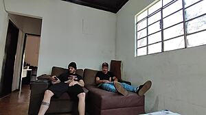 Hey Carlos Urach and Carmona, let's jerk those big cocks together in bareback fetish fun!