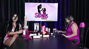 brazilian beauty in sheer lingerie teases with toys for erection enhancement and satisfaction