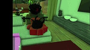 Prostitute devil gets huge black cock on sofa until squirting wet... oh man that big ass and tits felt so good bent over!