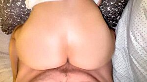 Chilean wife gets homemade pov doggystyle pounding in bathroom with vibrator toy. She takes creampie on her hairy pussy and cum on ass from husband.