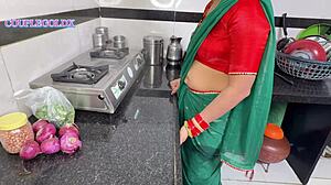 i feel the intense hardcore as devr enters kitchen to fuck komal with big cock licking pussy