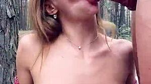 Why settle for a picnic when petite angel Mia Bandini takes hardcore anal creampie outdoors?