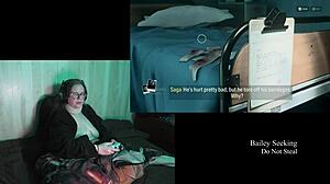 brunette bbw with glasses and big natural tits plays naked through alan wake 2 part 13