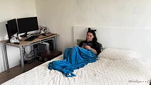 Gamer Girl Licks And Rides Stepbro With Natural Tits Leading To Facial Cumshot