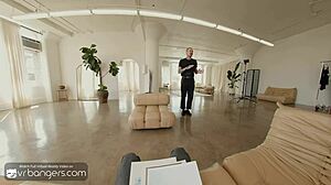 vr bangers young 18+ brunette gets bent over doggystyle fucking and blowjob at hairy pussy casting interview to cum hard