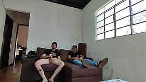 Hey Carlos Urach and Carmona, let's jerk those big cocks together in bareback fetish fun!