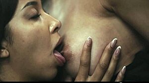 Ebony vampire mistress Lia Lin mesmerizes Latina slave for hardcore domination in Halloween costume play