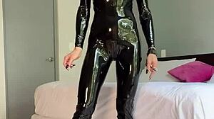 the divine command teaser unfolds with goddess teasing in heels and latex for fetish play