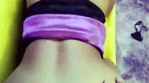 Hey check out this sexy amateur latina student in lingerie clip