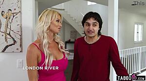 Stepson buys mature milf stepmom London River an exercise bike before hardcore anal fucking